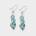 Blue Crystal Dangling Earrings