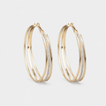 Retro Gold Hoop Earrings
