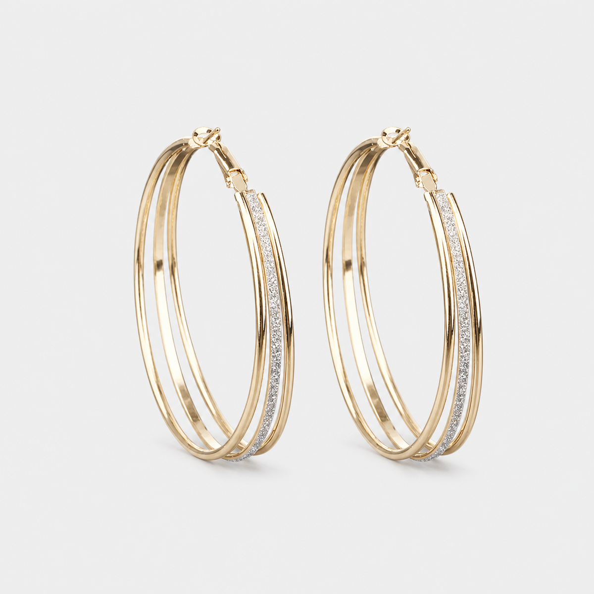 Retro Gold Hoop Earrings