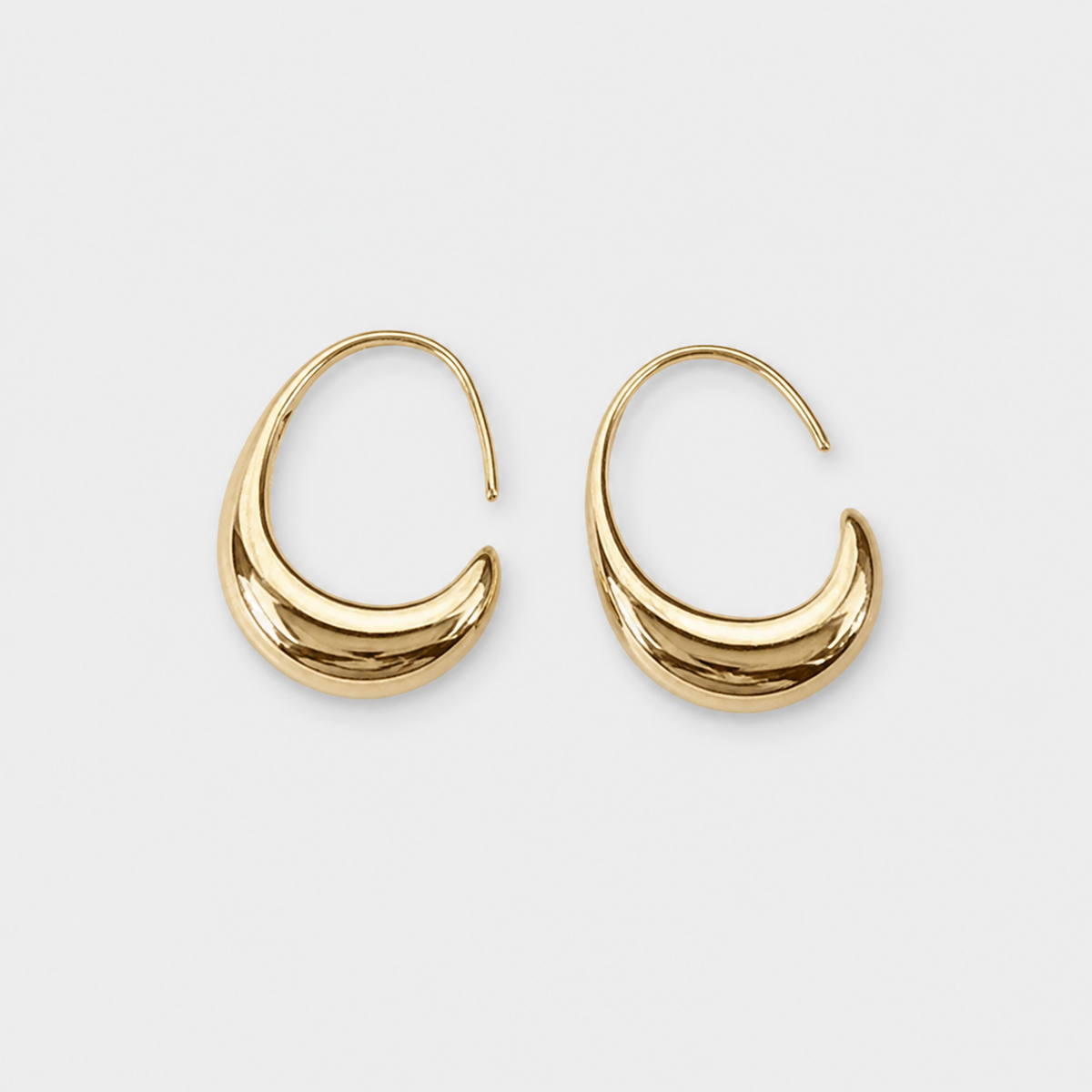 Oval Hoop Gold and Silver Earrings