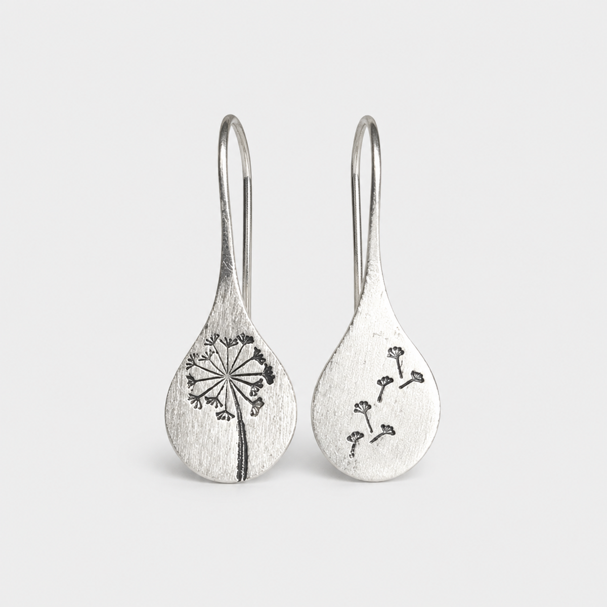 Vintage Silver Flower Earrings