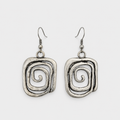Vintage Spiral Silver Earrings