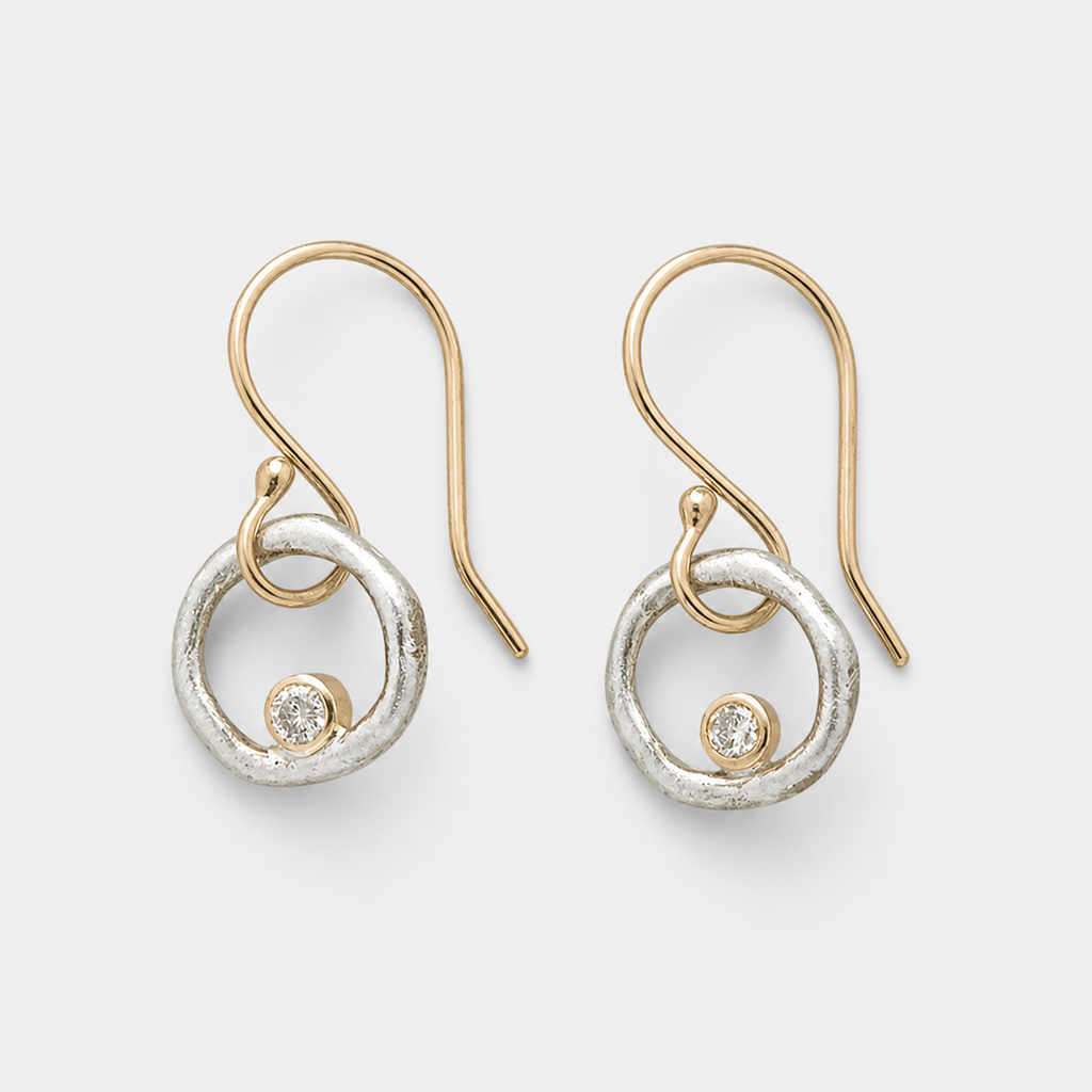 Retro Gold and Silver Earrings