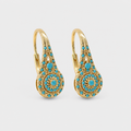 Elegant Mandala Turquoise Earrings
