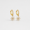 Classic Crystal Snowflake Drop Earrings
