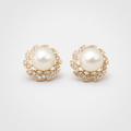Exquisite Pearl and Shiny Leaves Earrings