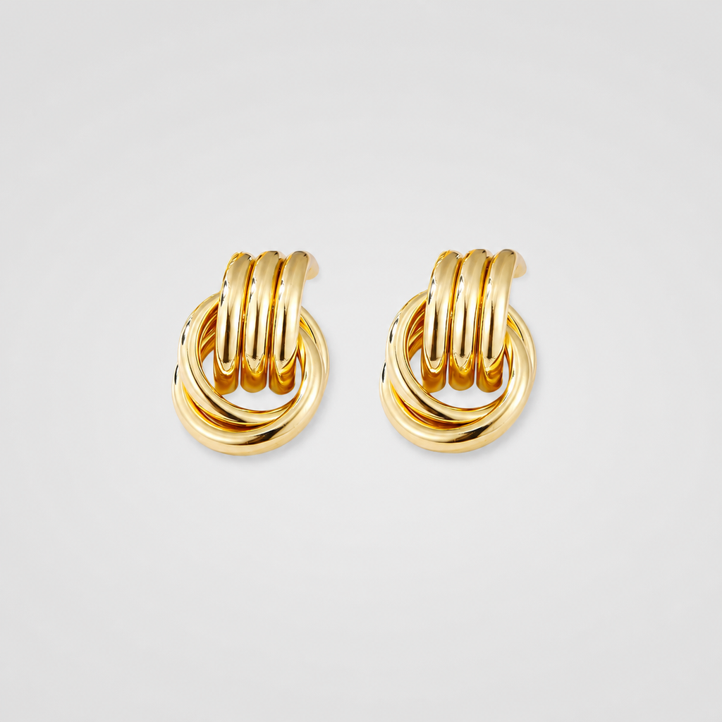Lustrous Layered Hoop Earrings