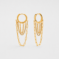 Gleaming Chain Hoop Earrings