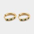 Green Tide Hoop Earrings