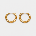 Gold Twisted Hoop Earrings