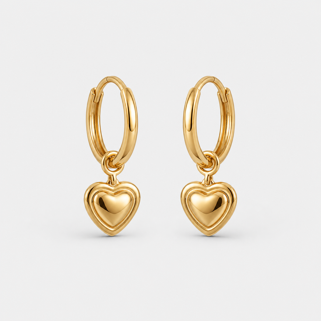 Elegant Heart Glow Earrings