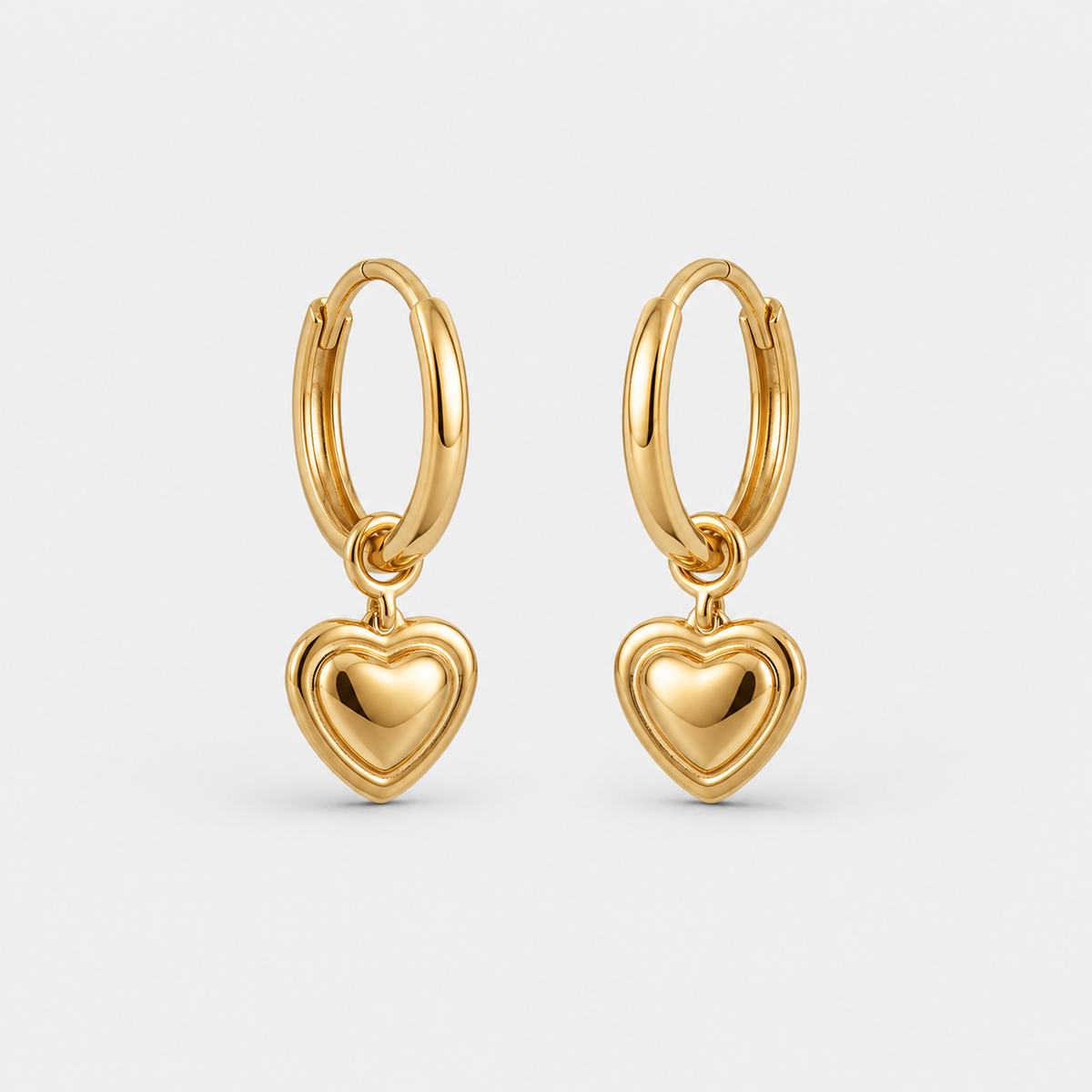 Elegant Heart Glow Earrings
