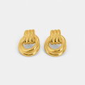 Graceful Gold Linked Knot Earrings