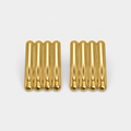 Artistic Gold Long Ribbed Earrings