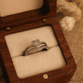 Shining Love Wish Bone Stacking Rings
