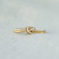 Two Tone Love Knot Ring