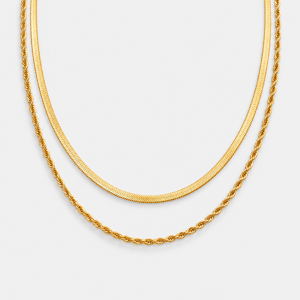Elegant Flow Layered Necklace Set