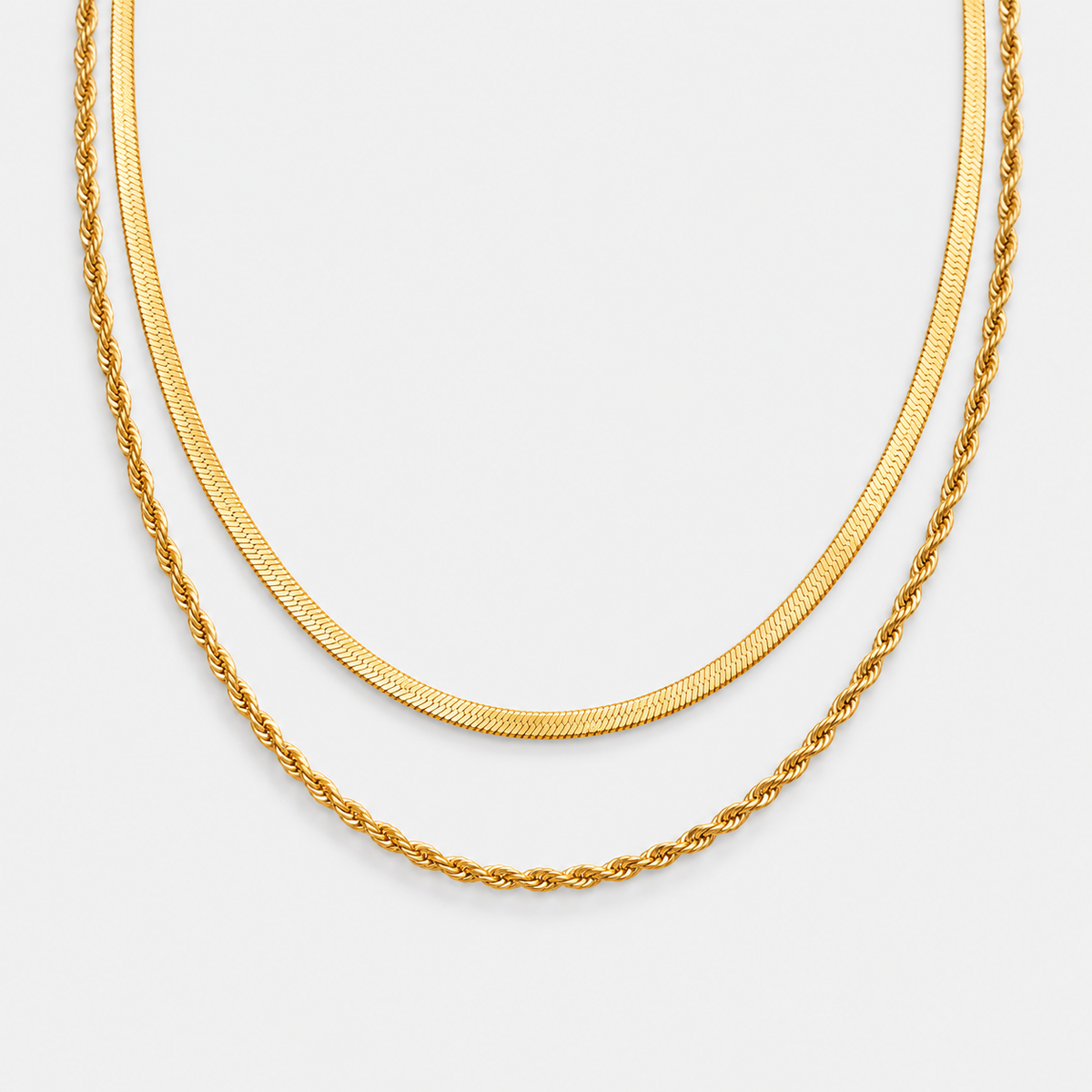 Elegant Flow Layered Necklace Set