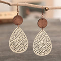 Lacy Teardrop Cutout Dangle Earrings