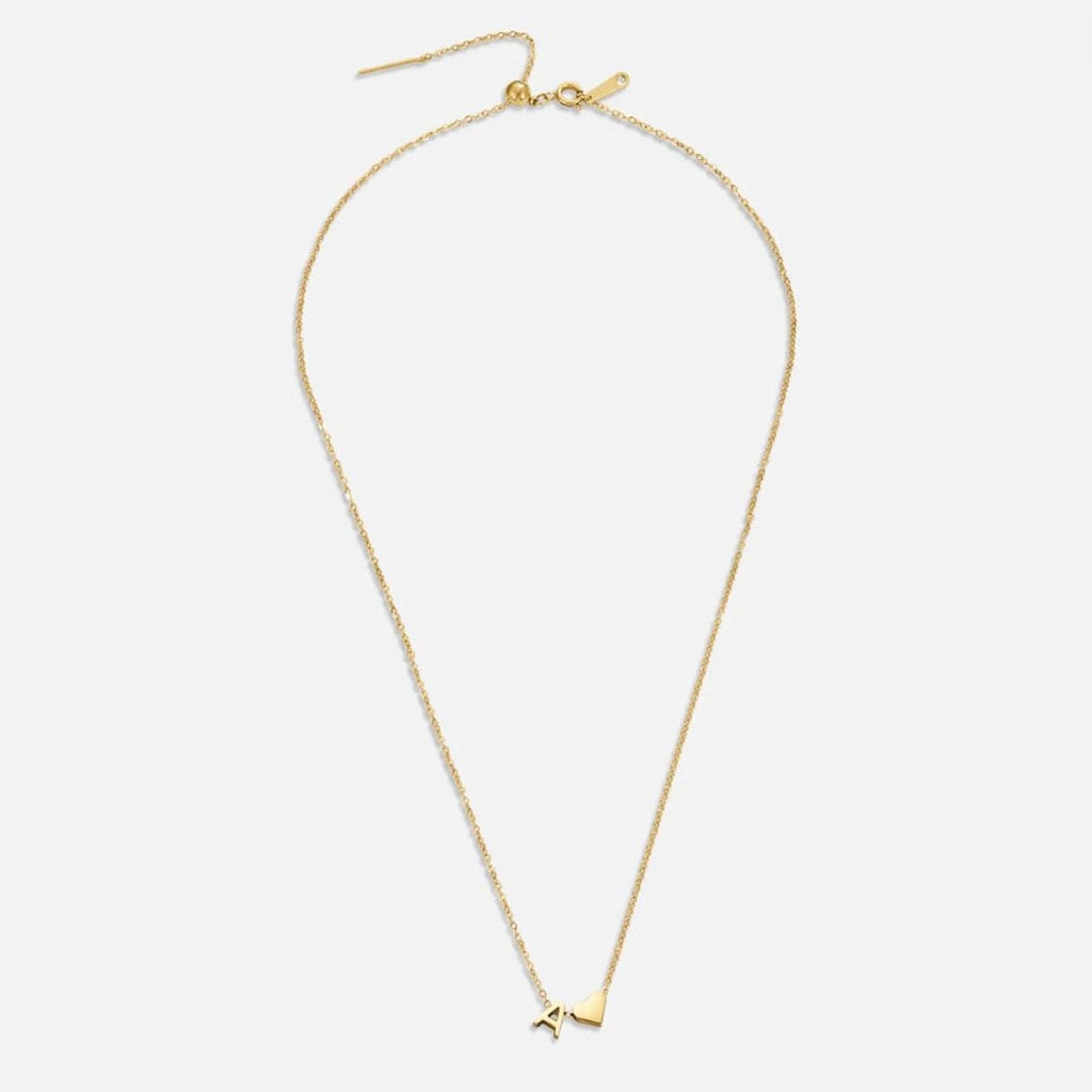 Personalized Gold Initial Heart Necklace