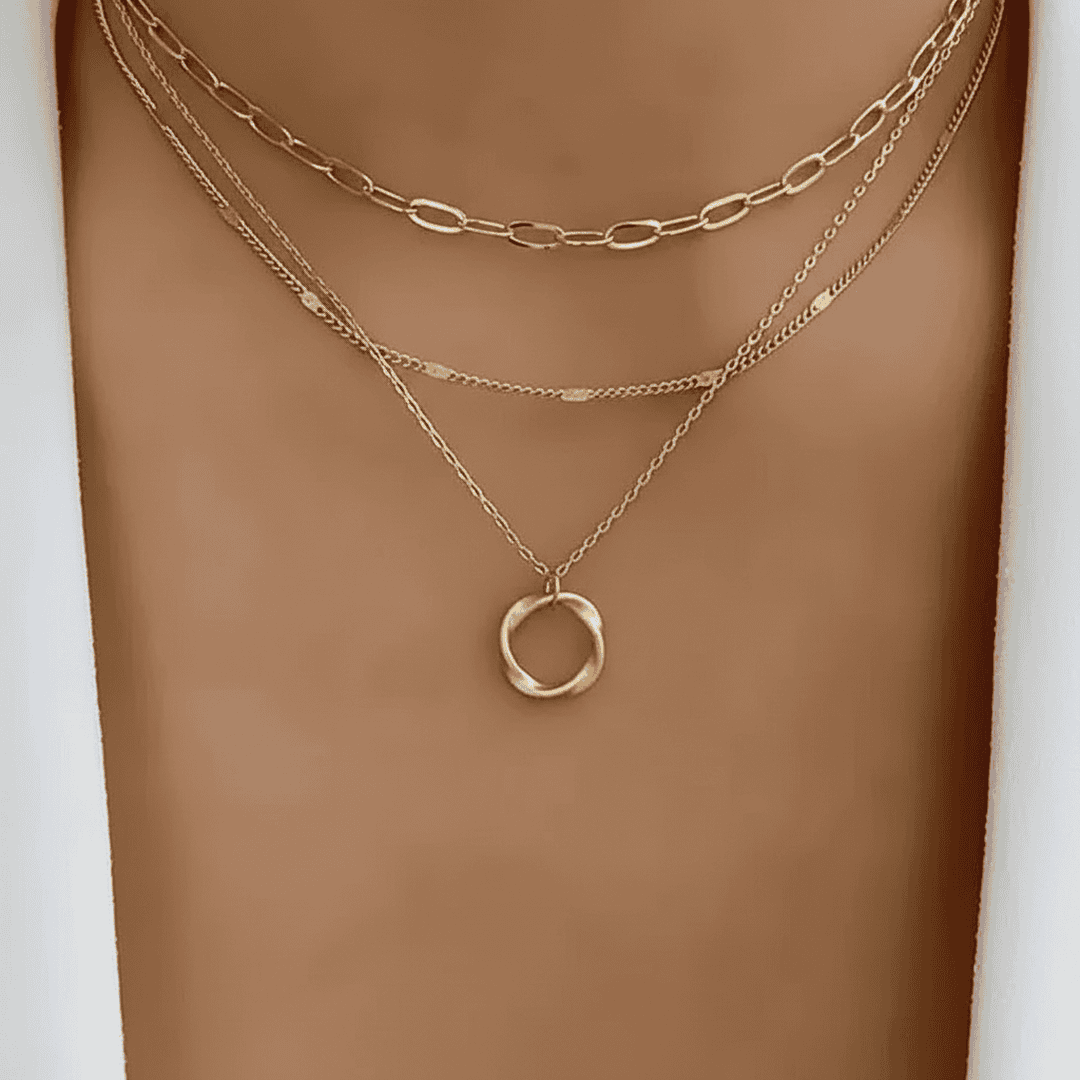 Vintage Gold Layered Chain Set