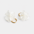 Gold Flower Hoop Earrings