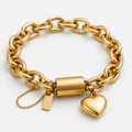 Golden Heart Link Bracelet