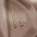Teardrop Tassel Gold Earrings