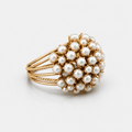 Handmade Inlaid Pearls Ring