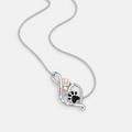 Heartfelt Paw Necklace with Infinity Charm