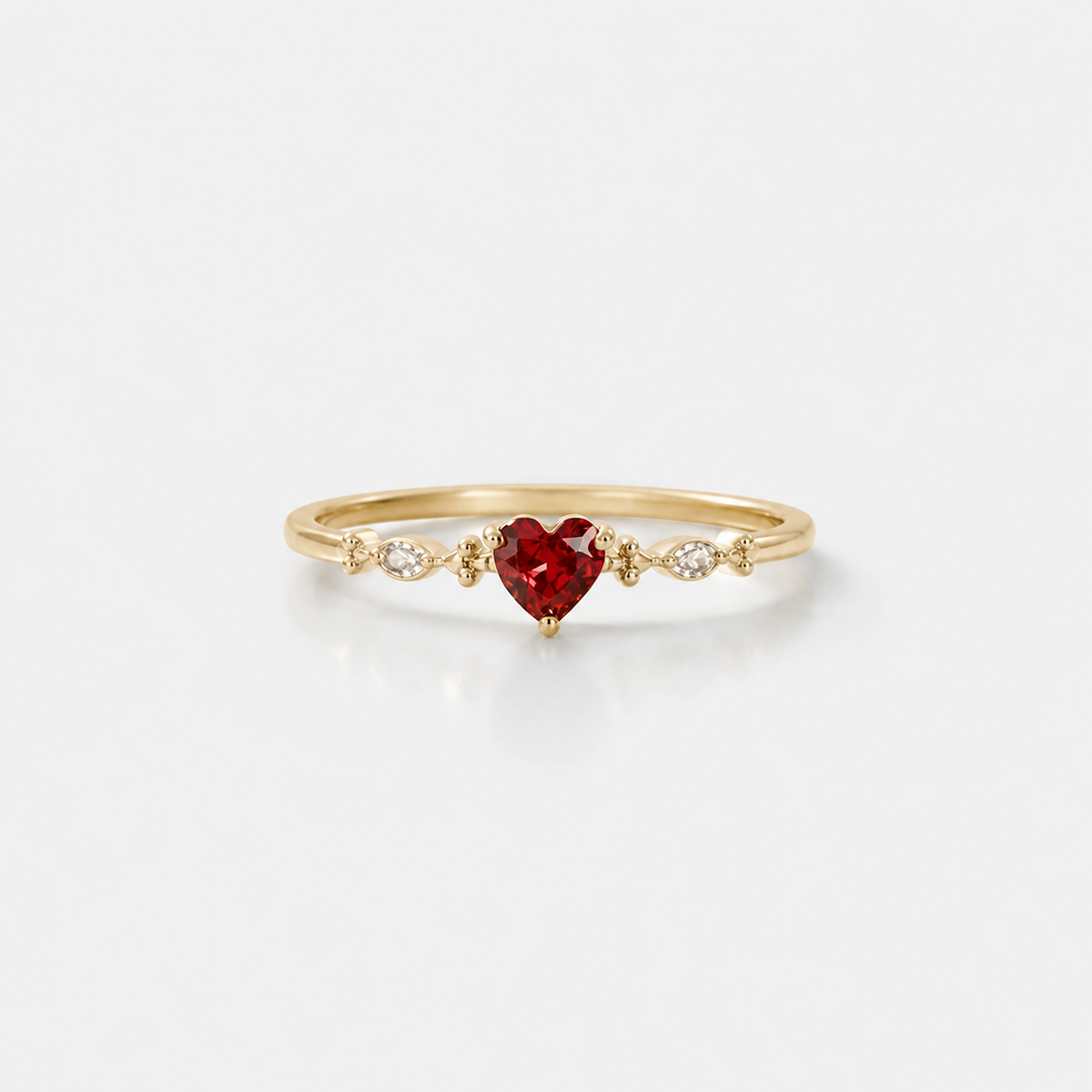Heartstone Marquise Accent Band Ring