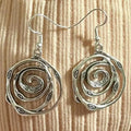 Vintage Silver Maze Earrings