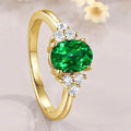 Vintage Emerald Oval Statement Ring
