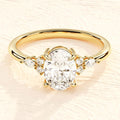 Oval Solitaire Crystal Accent Ring