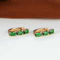 Verdant Emerald Trio Earrings