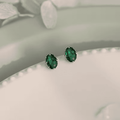 Verdant Oval Emerald Earrings