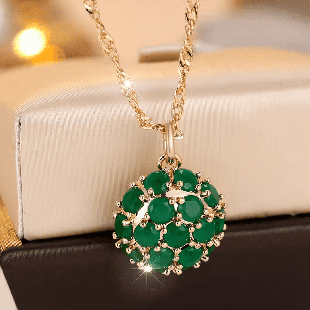 Celestial Bloom Emerald Necklace