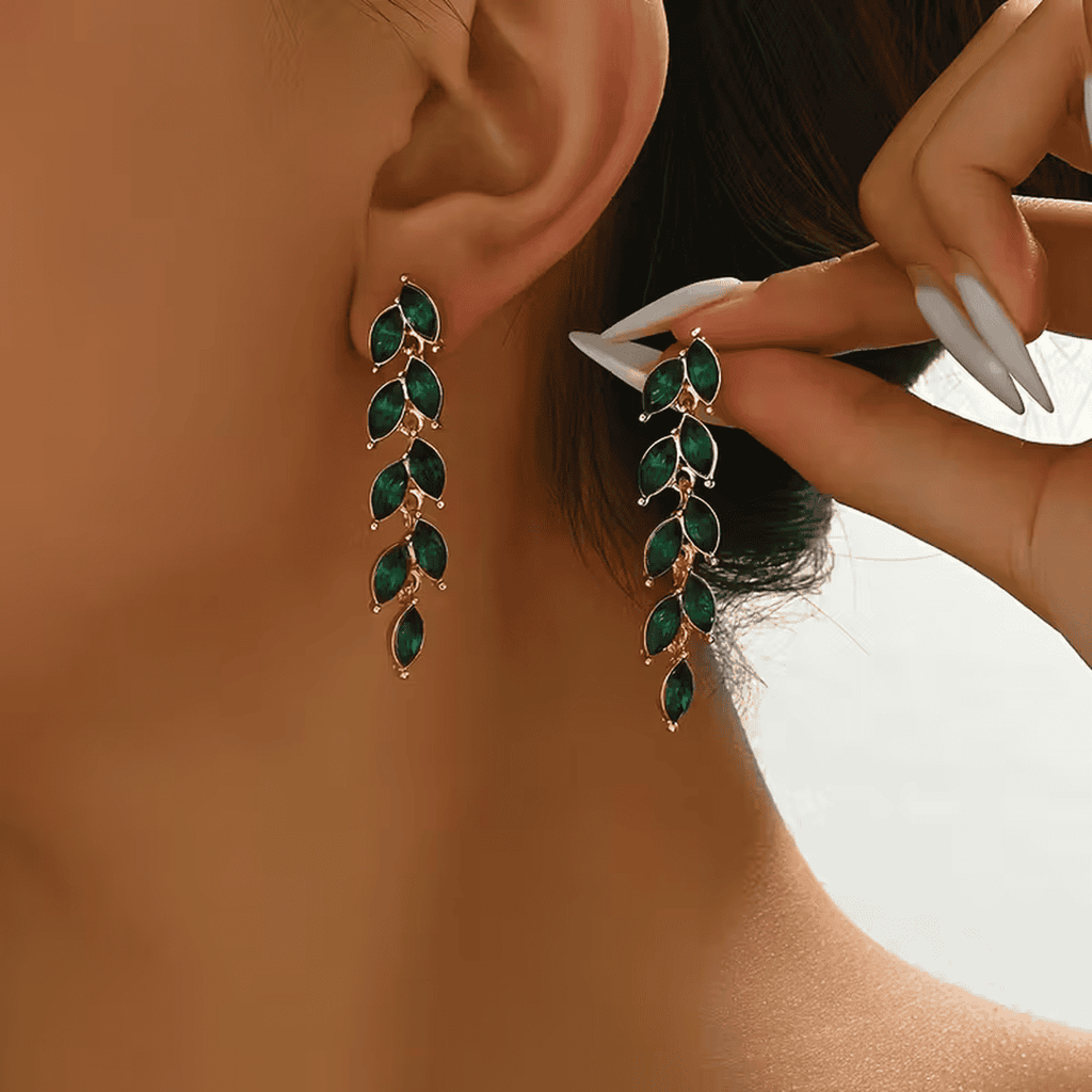 Leaf Cascade Drop Earrings