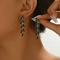 Leaf Cascade Drop Earrings