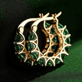 Regal Textured Hoop Earrings
