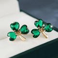 Lucky Clover Emerald Earrings