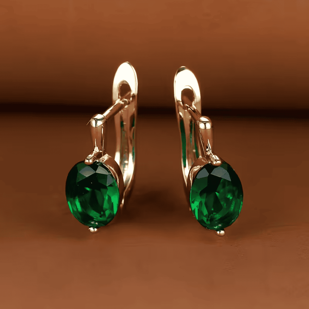 Oval Glow Dangle Earrings