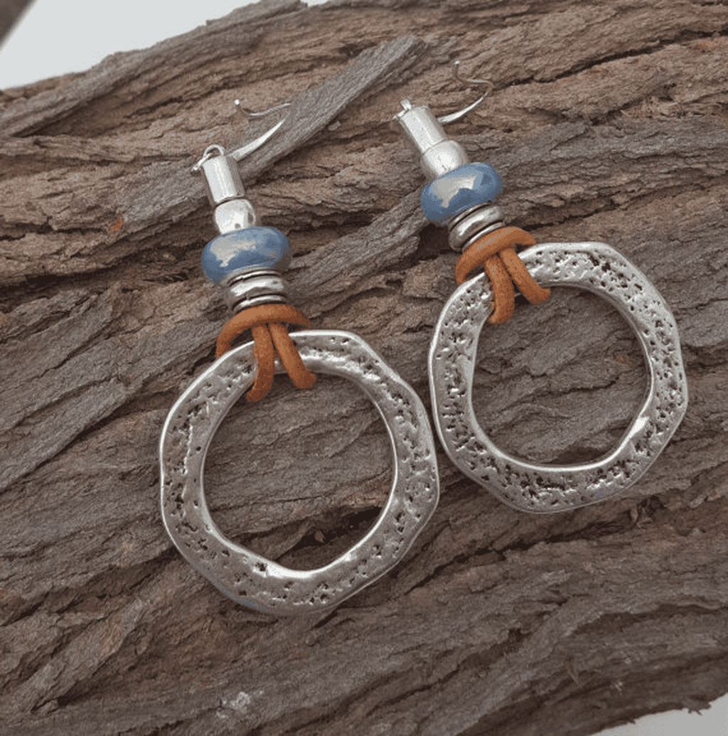 Classic Vintage Silver Round Earrings