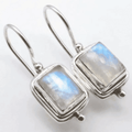 Chic Square Moonstone Earrings