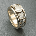 Vintage Gold Ring with Cubic Zirconia