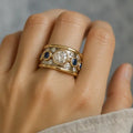 Vintage Cubic Zirconia Inlaid Ring