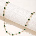 Verdant Emerald Station Necklace