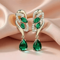 Velvet Flame Emerald Earrings