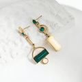 Emerald Geometry Statement Earrings