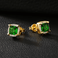 Halo Gold Stud Earrings